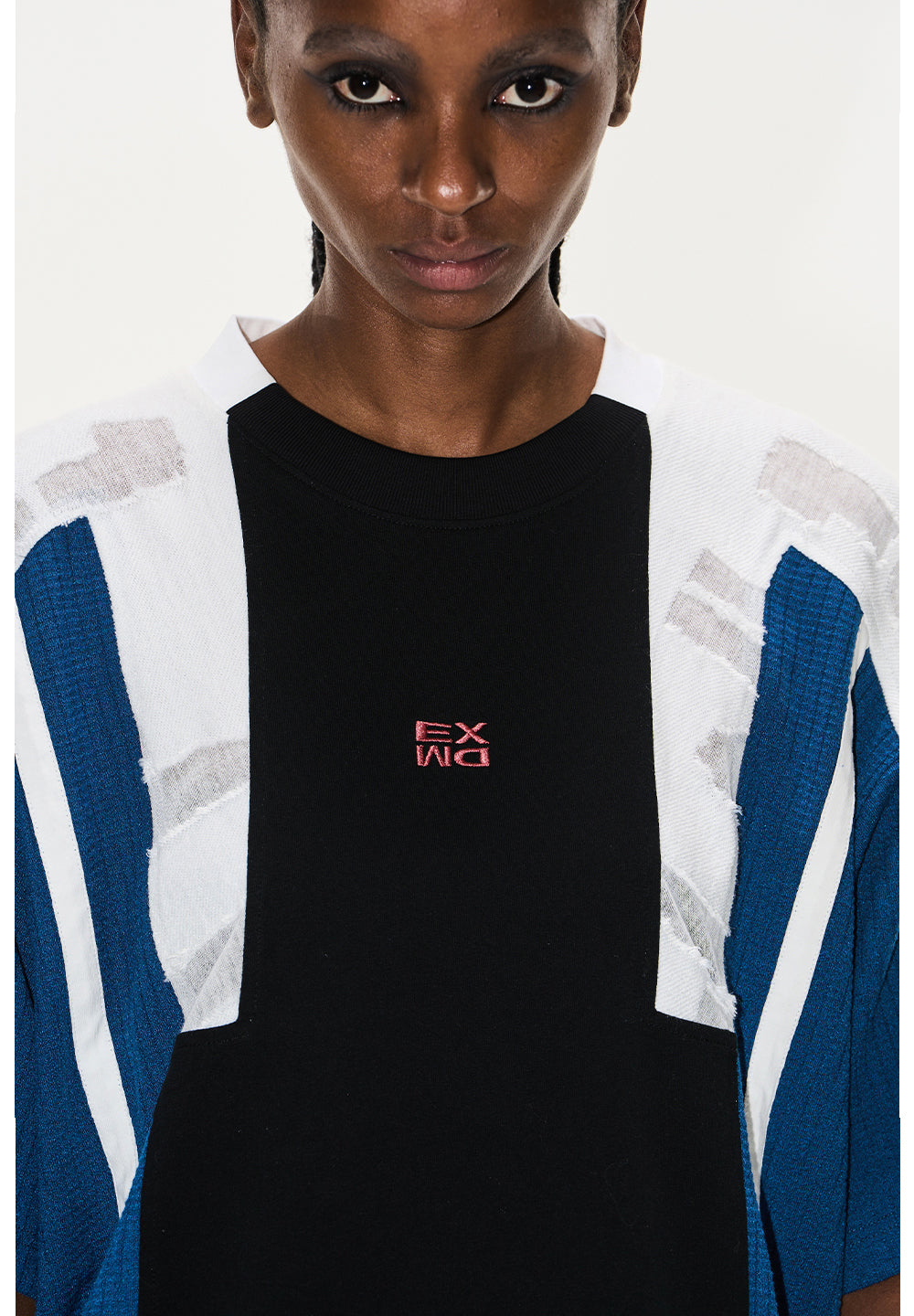 Color Scheme Texture Embroidery T-Shirt