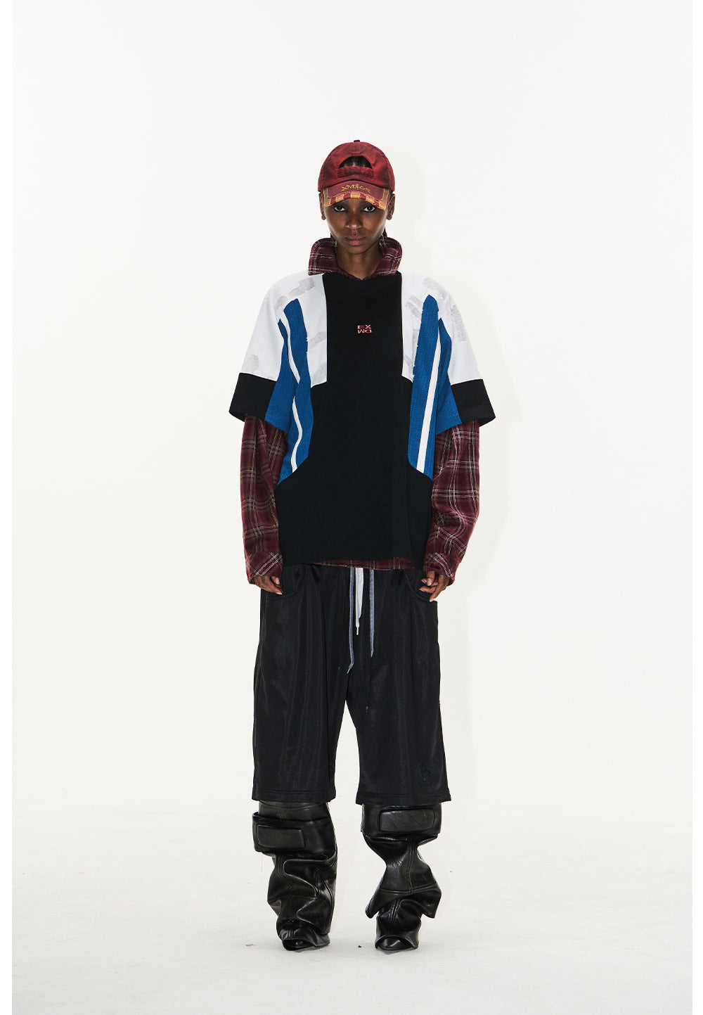 Color Scheme Texture Embroidery T-Shirt