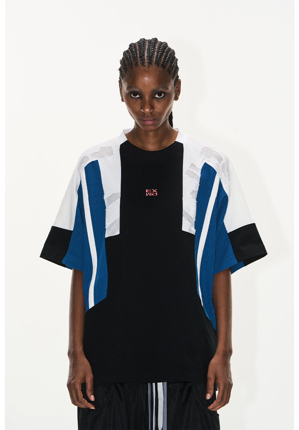 Color Scheme Texture Embroidery T-Shirt