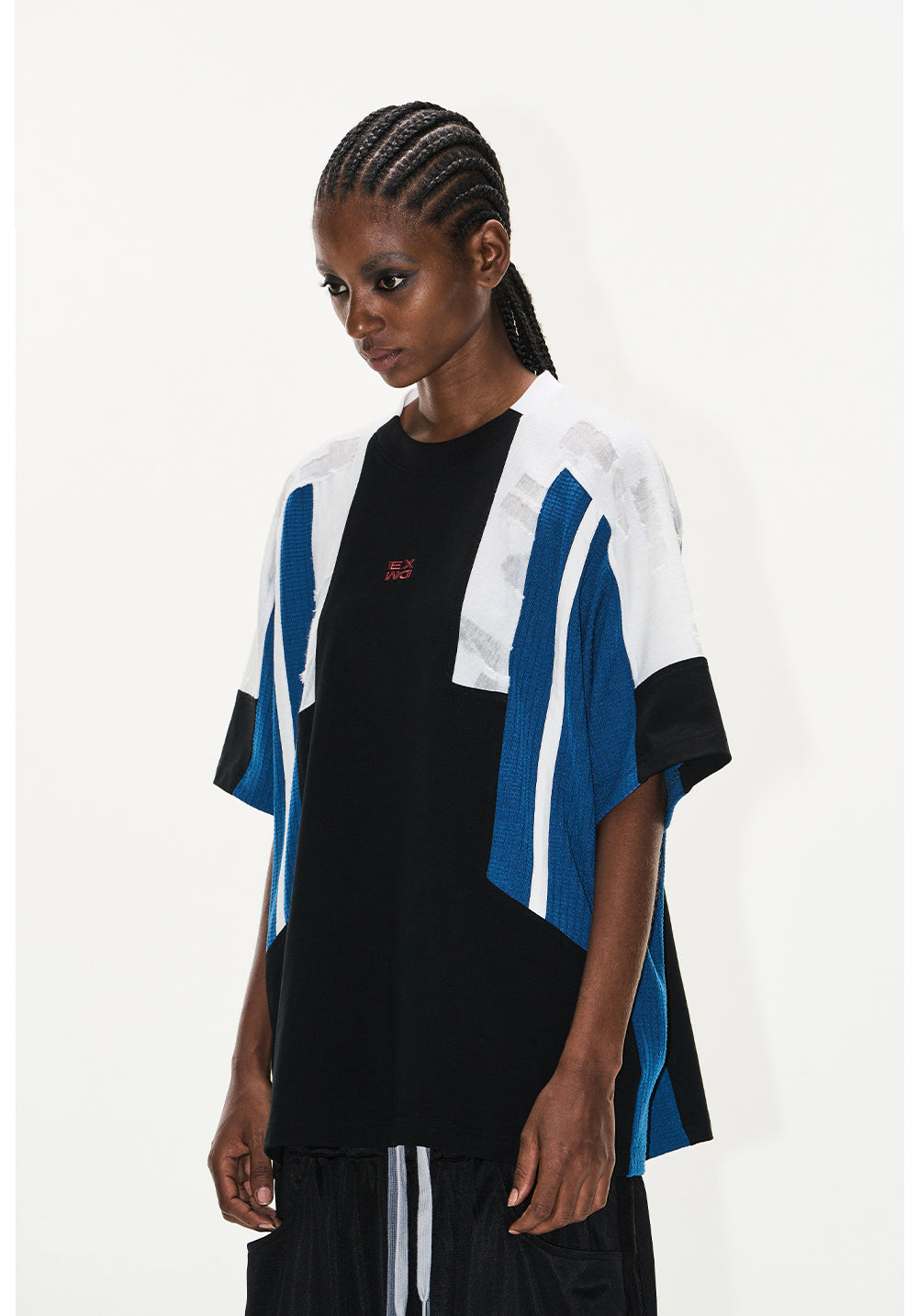 Color Scheme Texture Embroidery T-Shirt