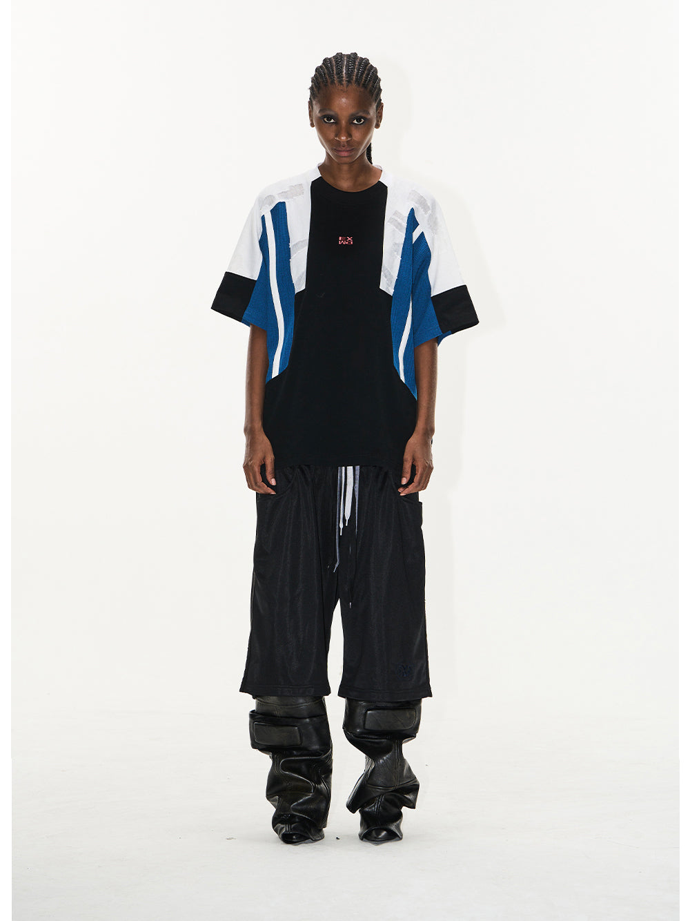 Color Scheme Texture Embroidery T-Shirt