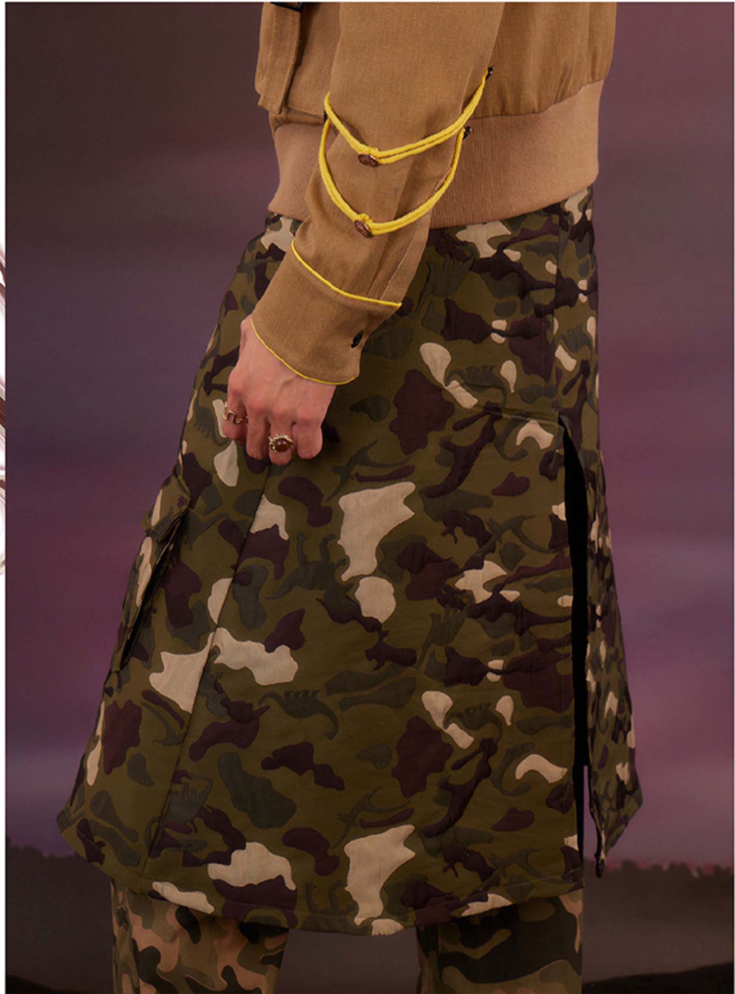Military Style Skirt Pants