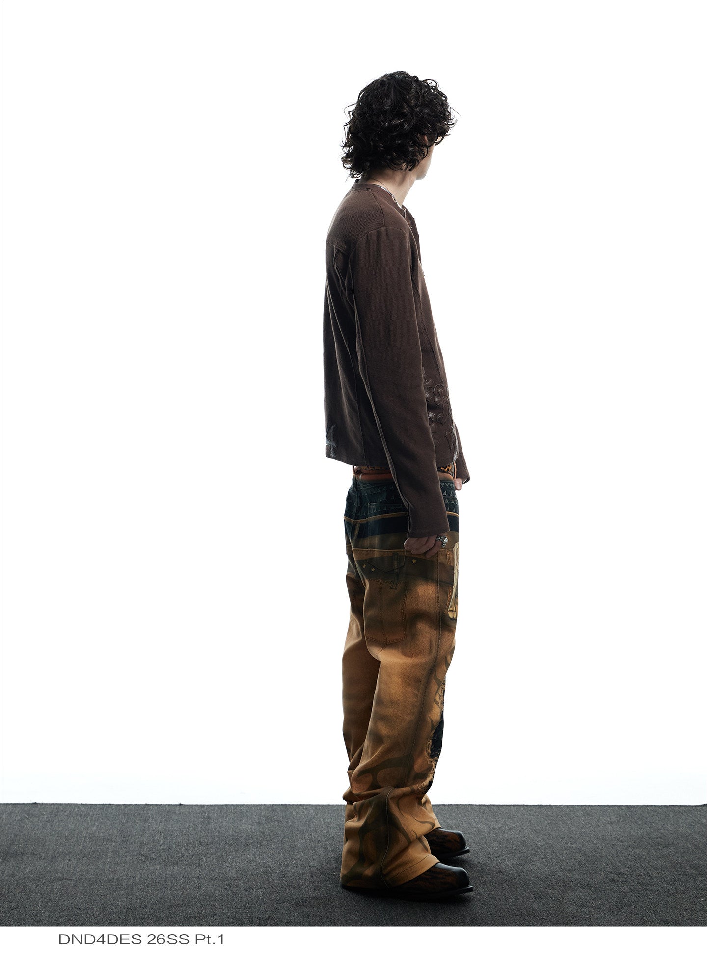 Double-Waistband Flared Jeans