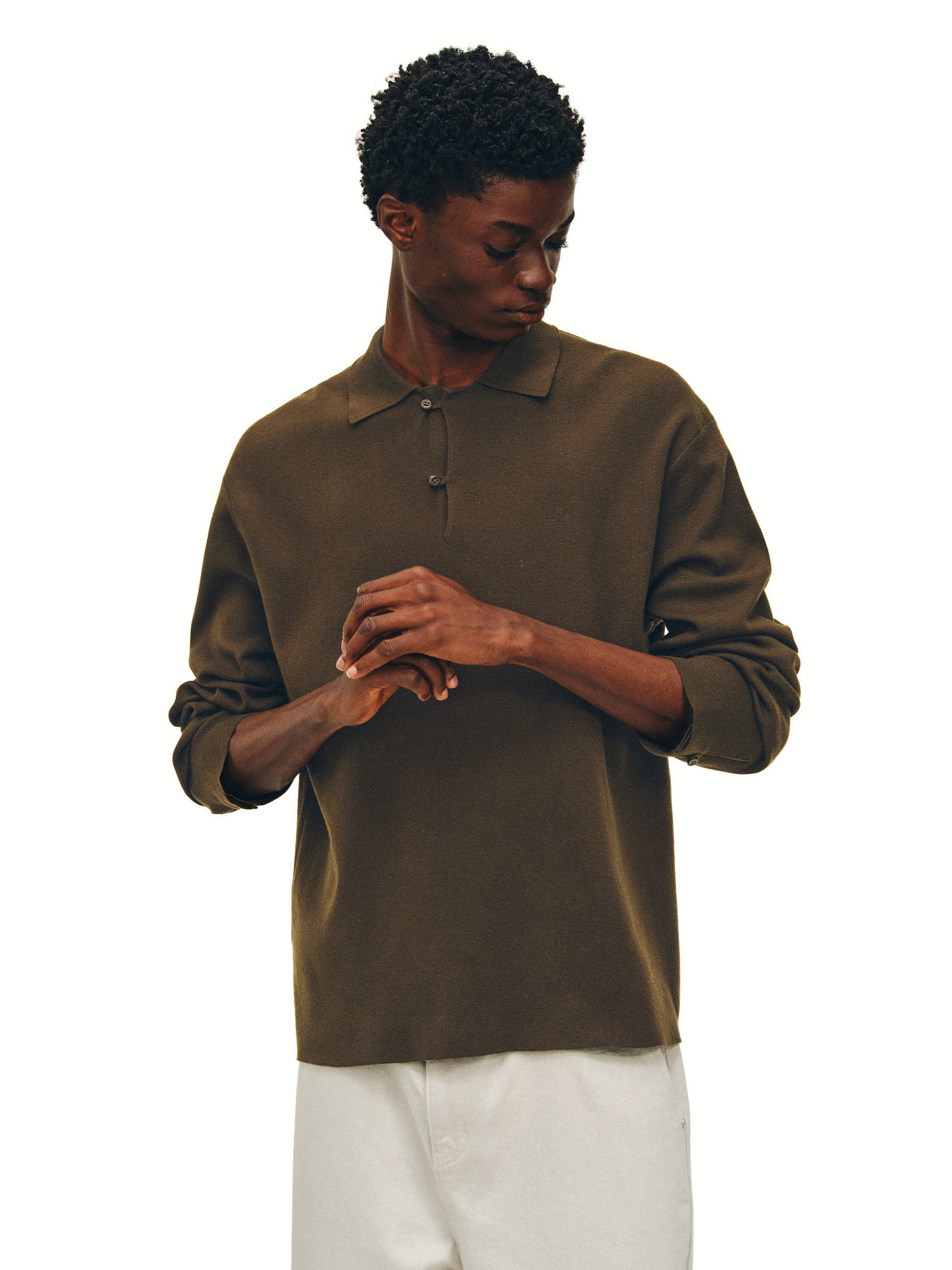 Simple Wool Knit Shirt