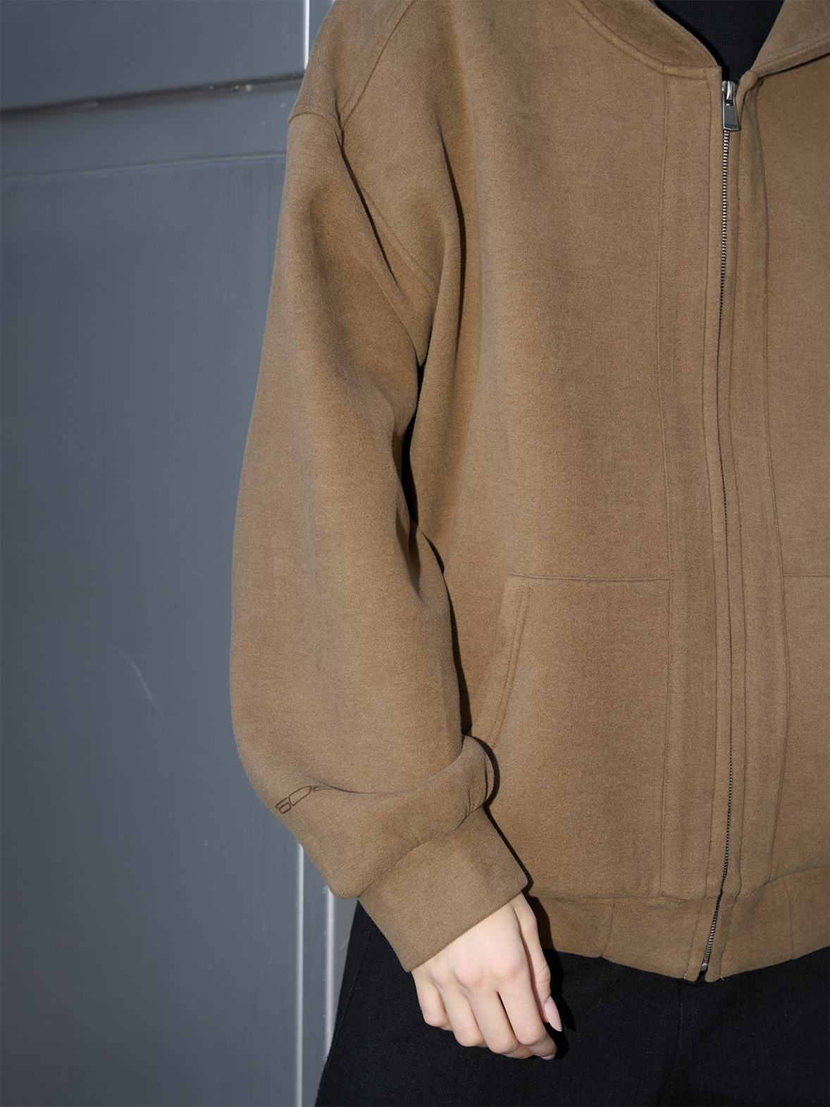 Zip-Up Hooded Sweatshirt