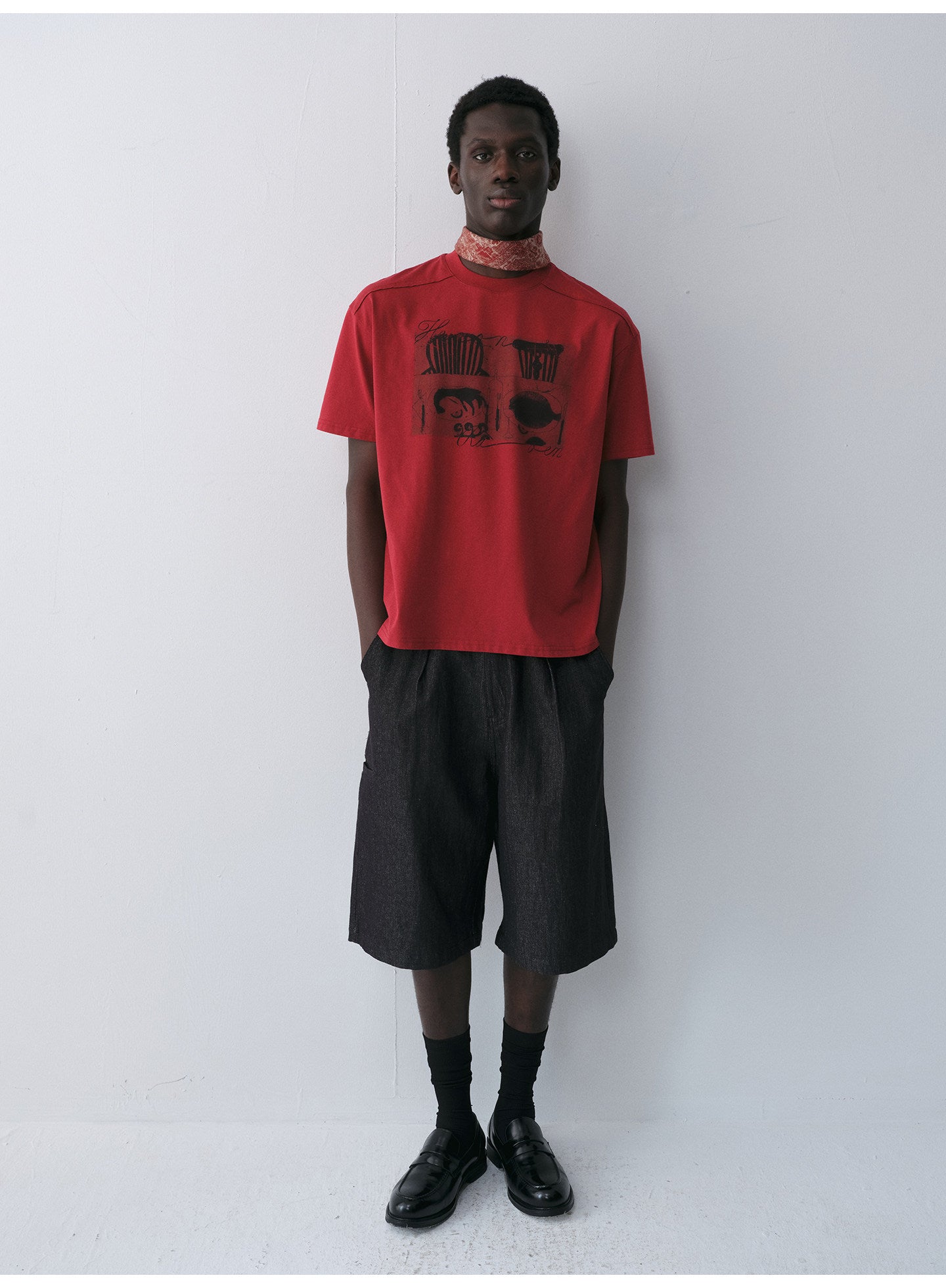 Distressed-Print T-Shirt