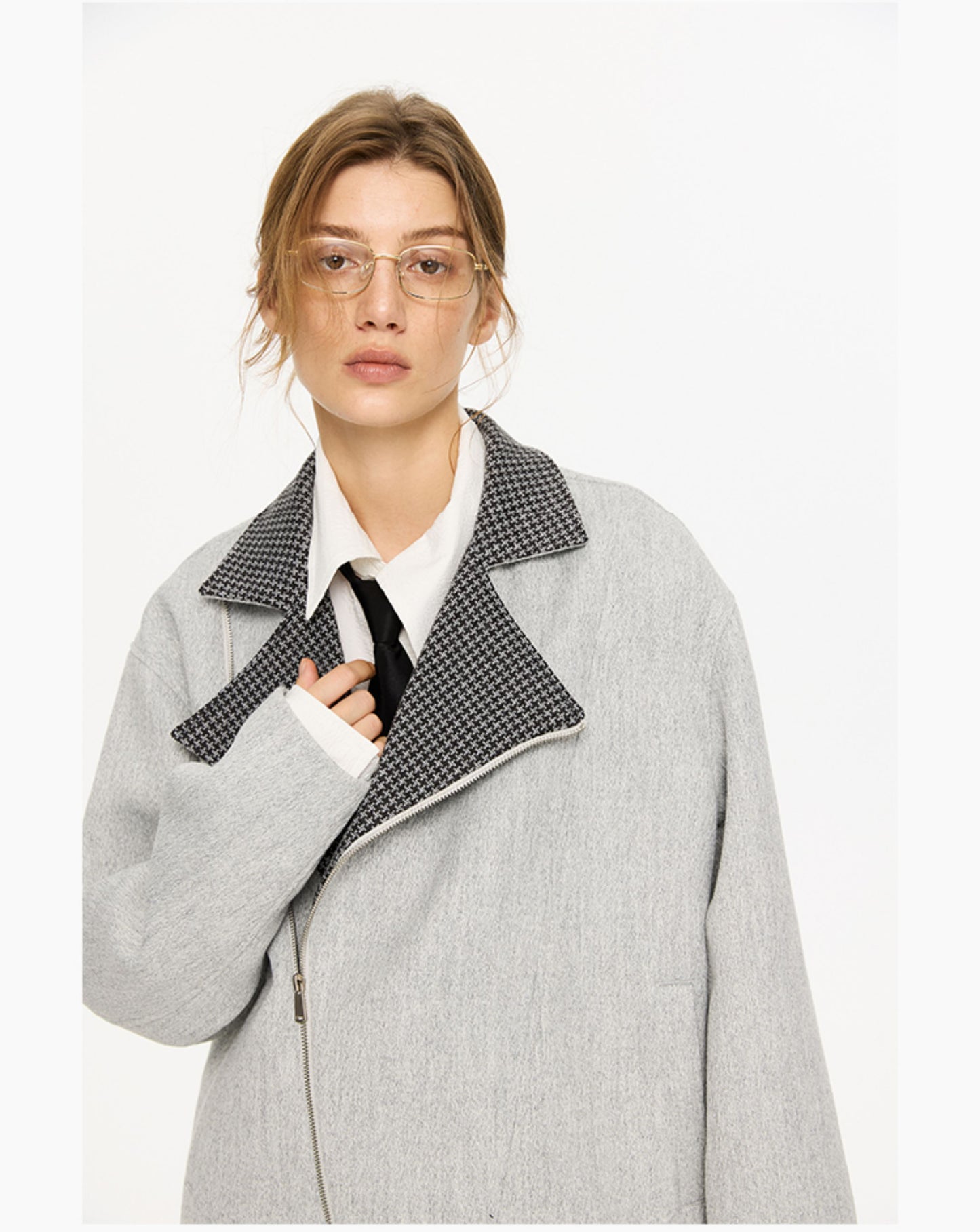Contrast Lapel Jacket