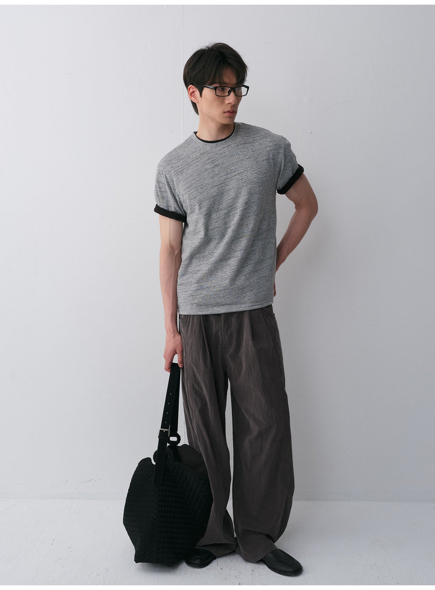 Linen-Blend Short-Sleeve T-Shirt