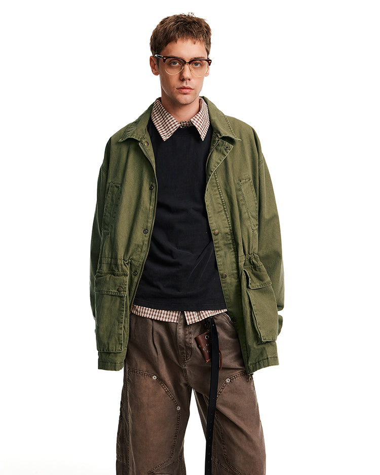 Relaxed Fit Casual Multi-Pocket Jacket