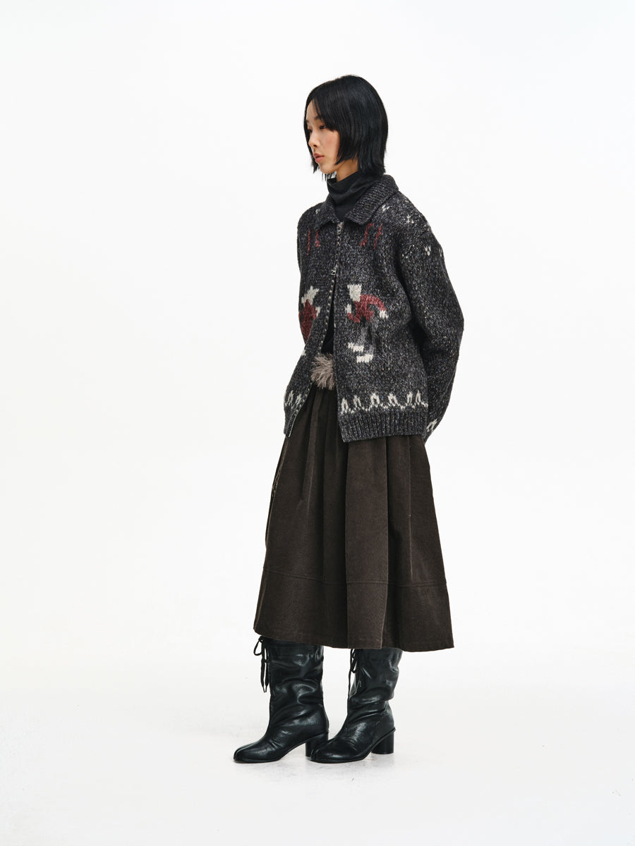 Jacquard Blend Cardigan