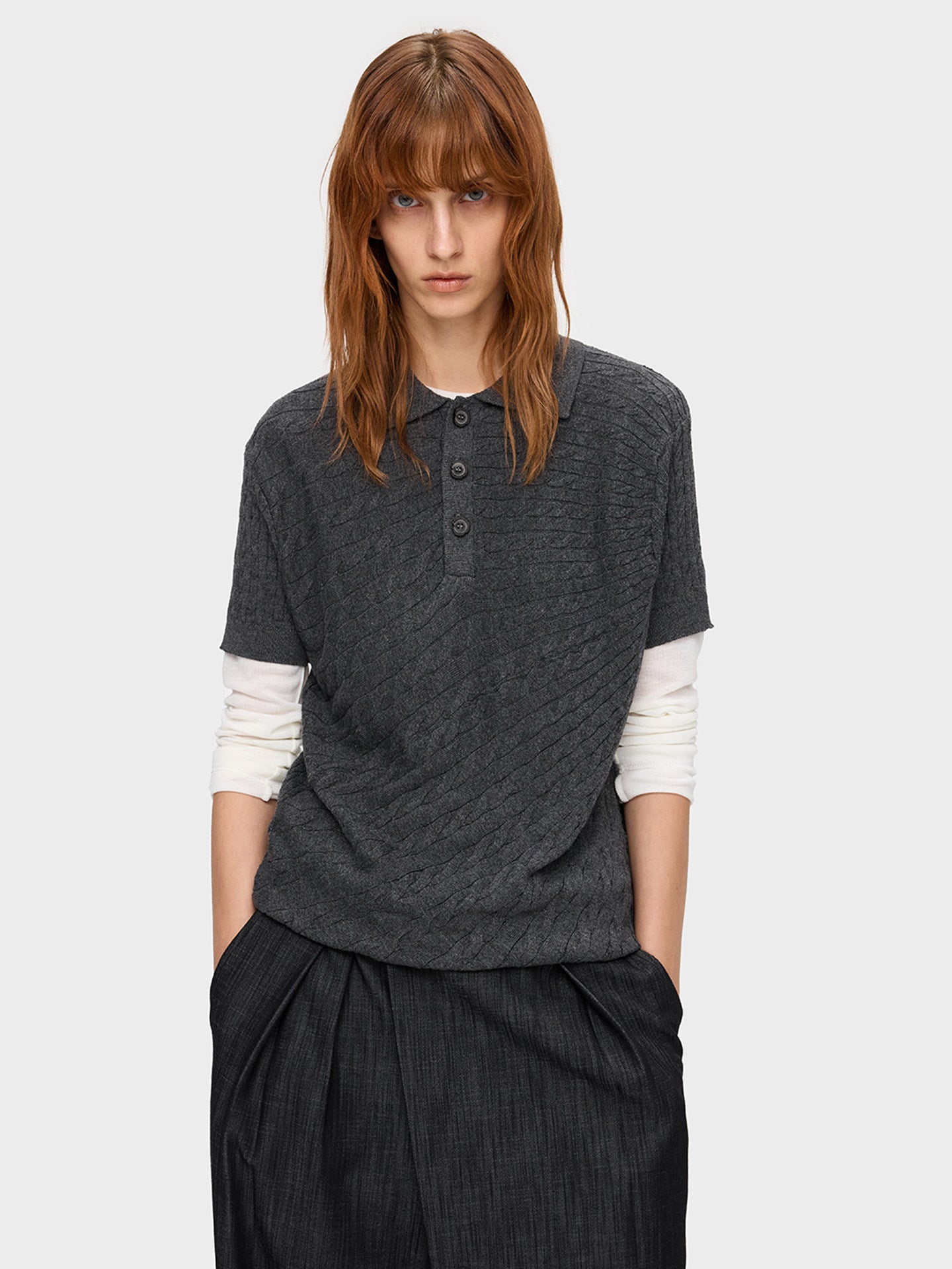 Lightweight Wool Knit Shirt