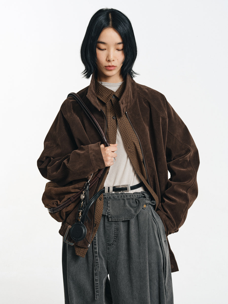 Suede Harrington Jacket