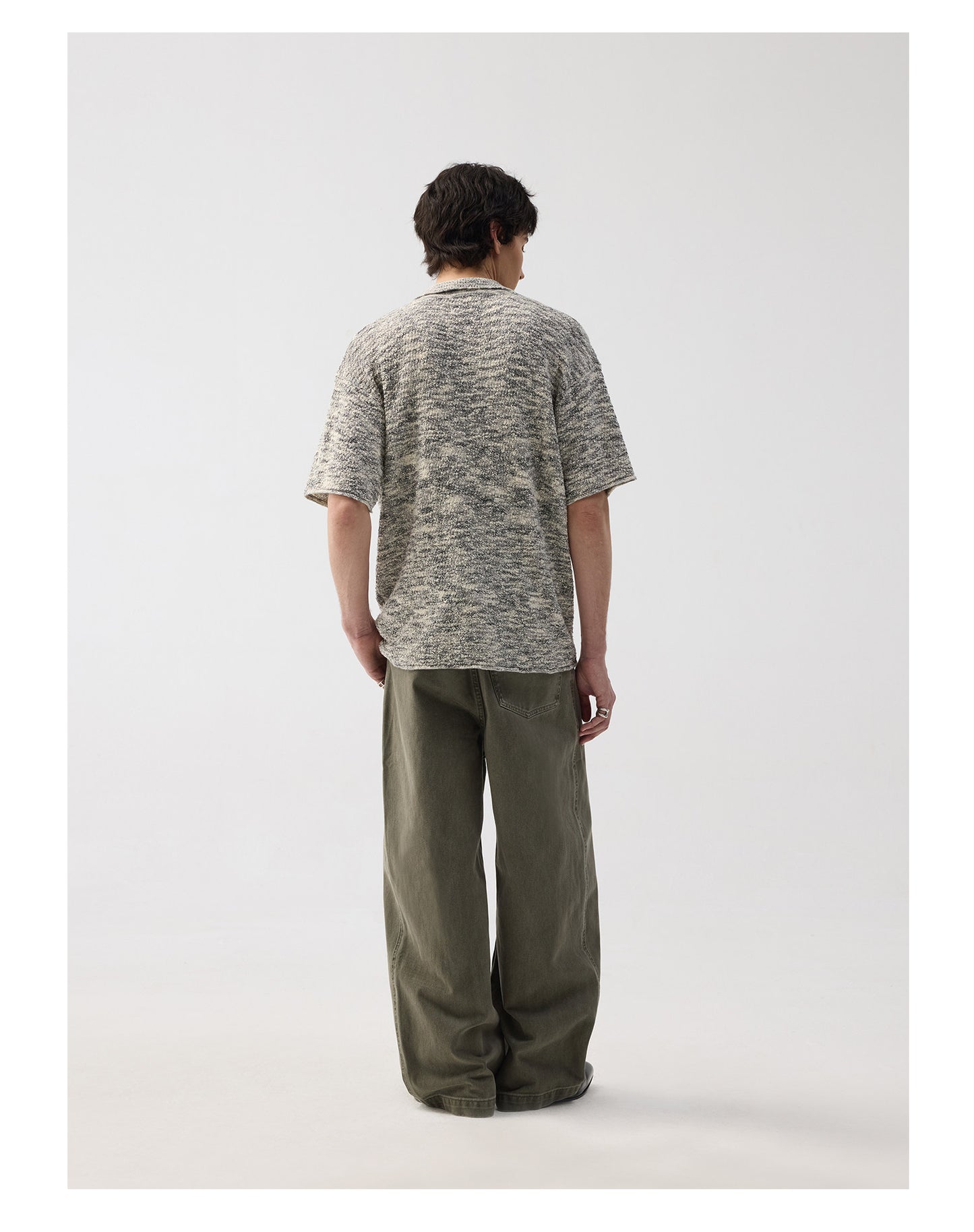 Adjustable waist loose-fit casual jeans