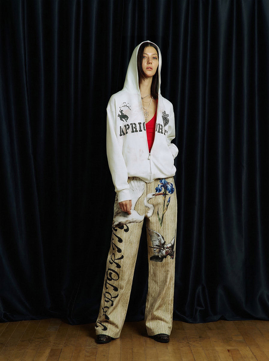 3D-Printed Denim Casual Pants
