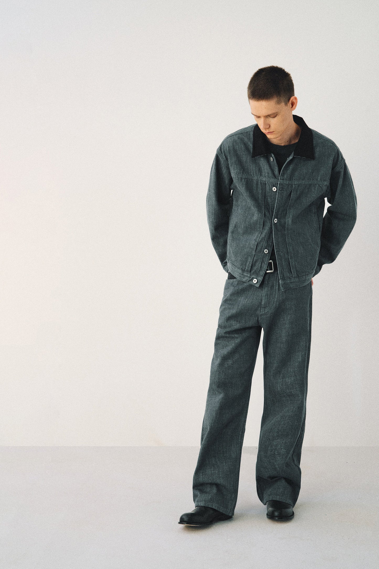 Corduroy Collar Denim Jacket