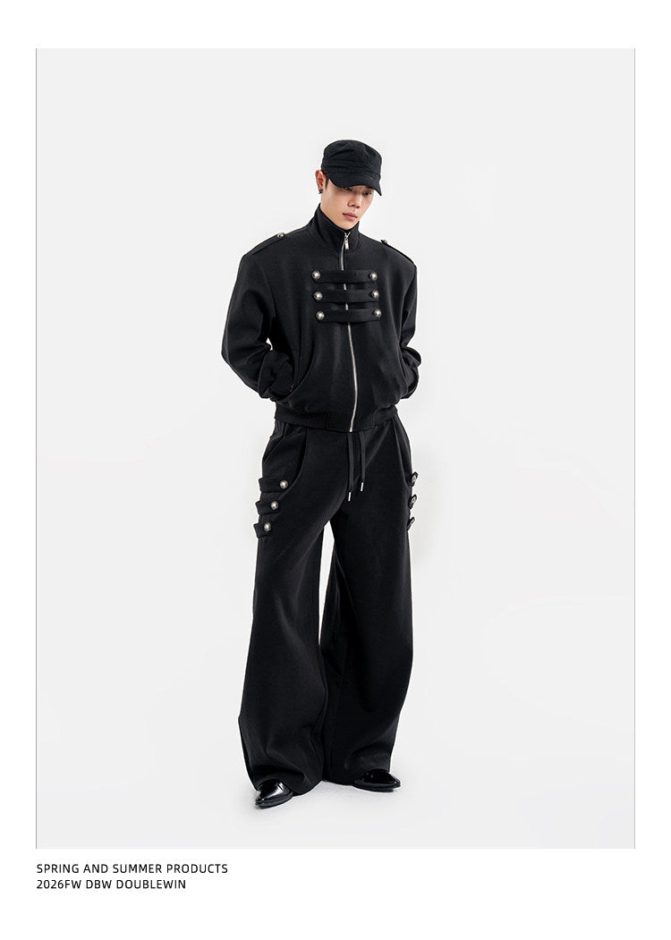 Multifunctional Wide-Shoulder Sweatshirt Set