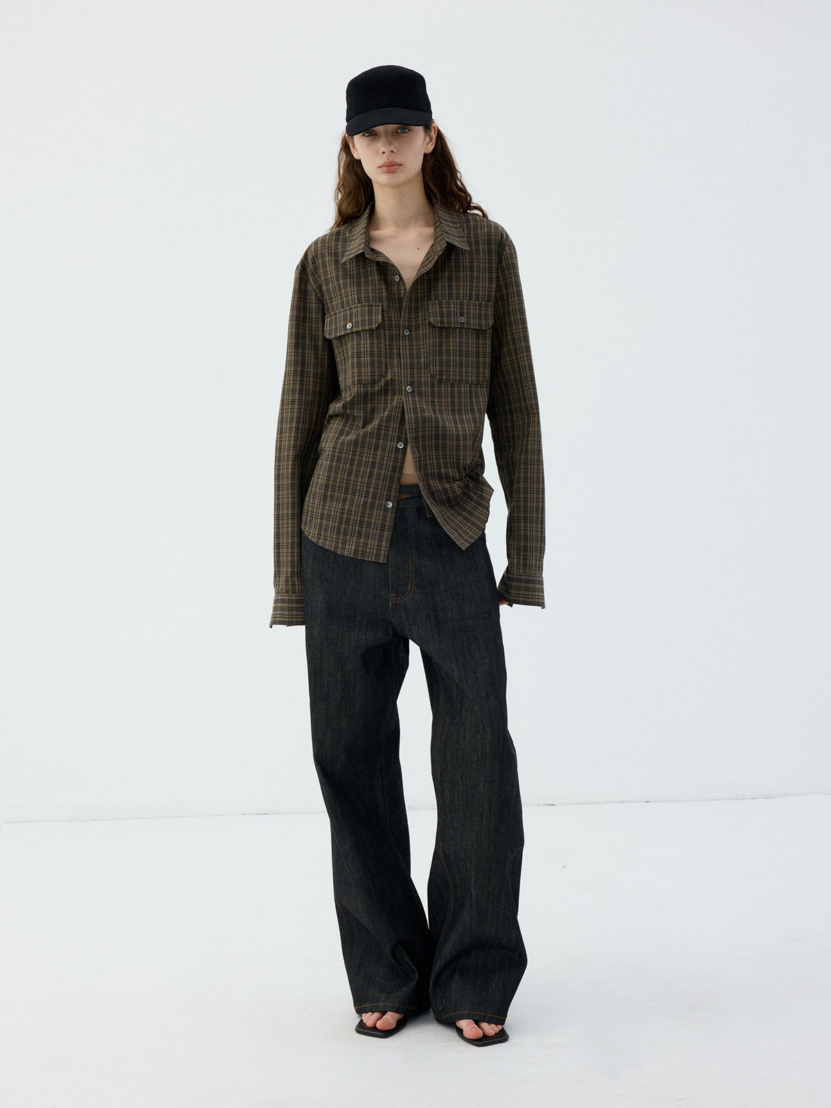 Loose-Fit Straight-Leg Original Color Jeans