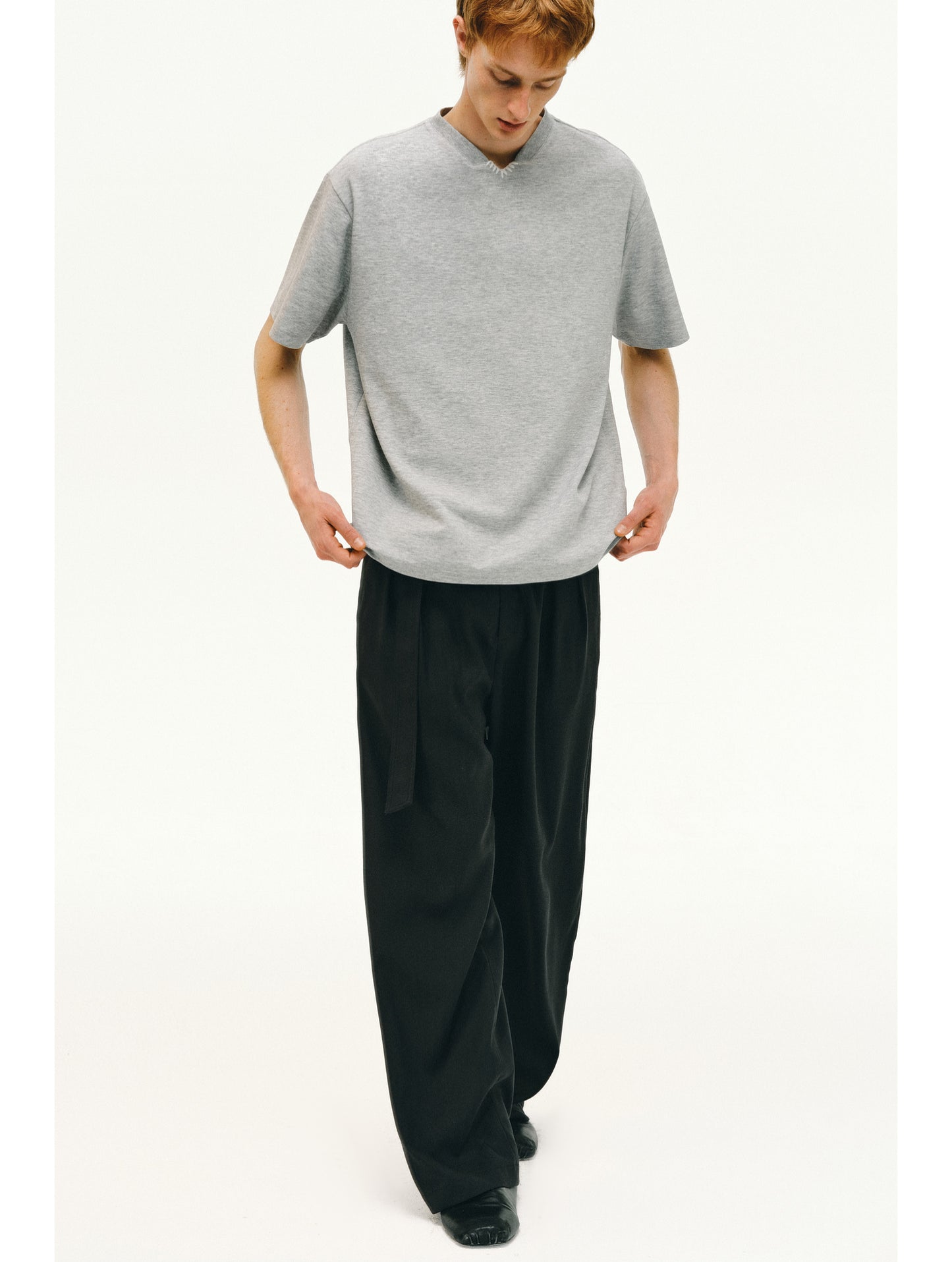 Linen Casual Pants with Belt