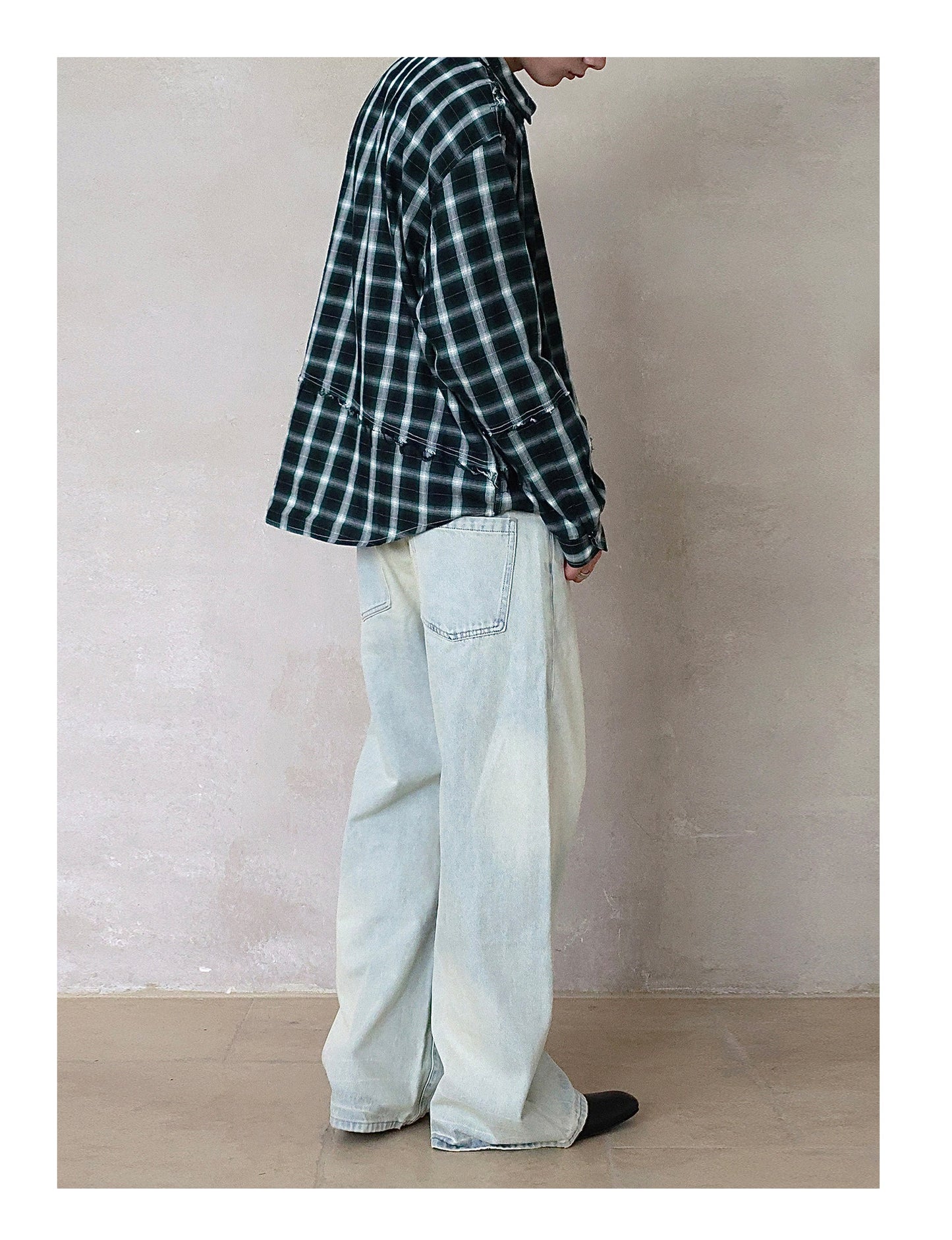 A-line straight jeans