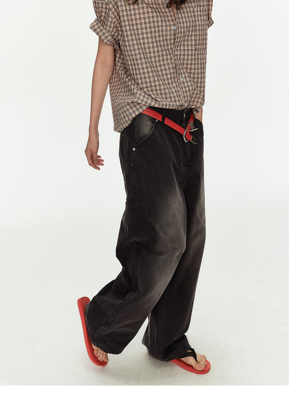 Retro Loose-Fit Wide-Leg Jeans
