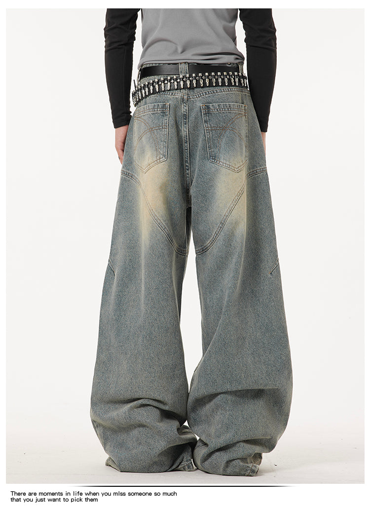 Original Design Curved Flush Straight Jeans