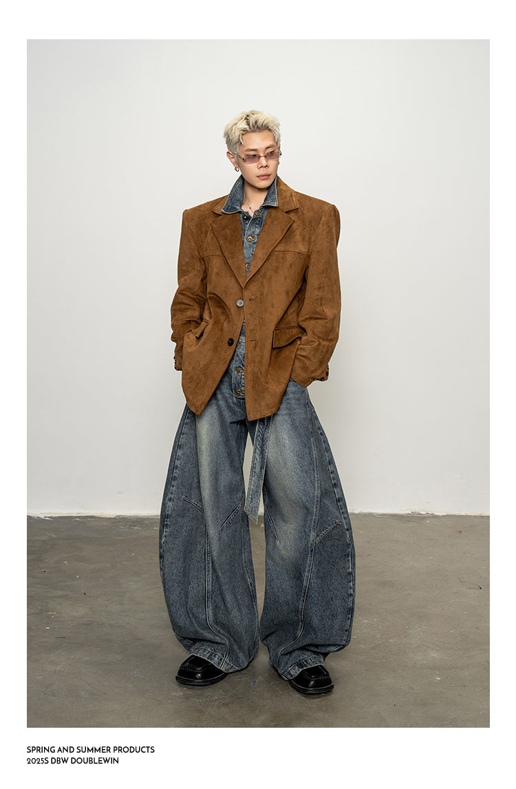 Straight Wide Shoulder Jacket