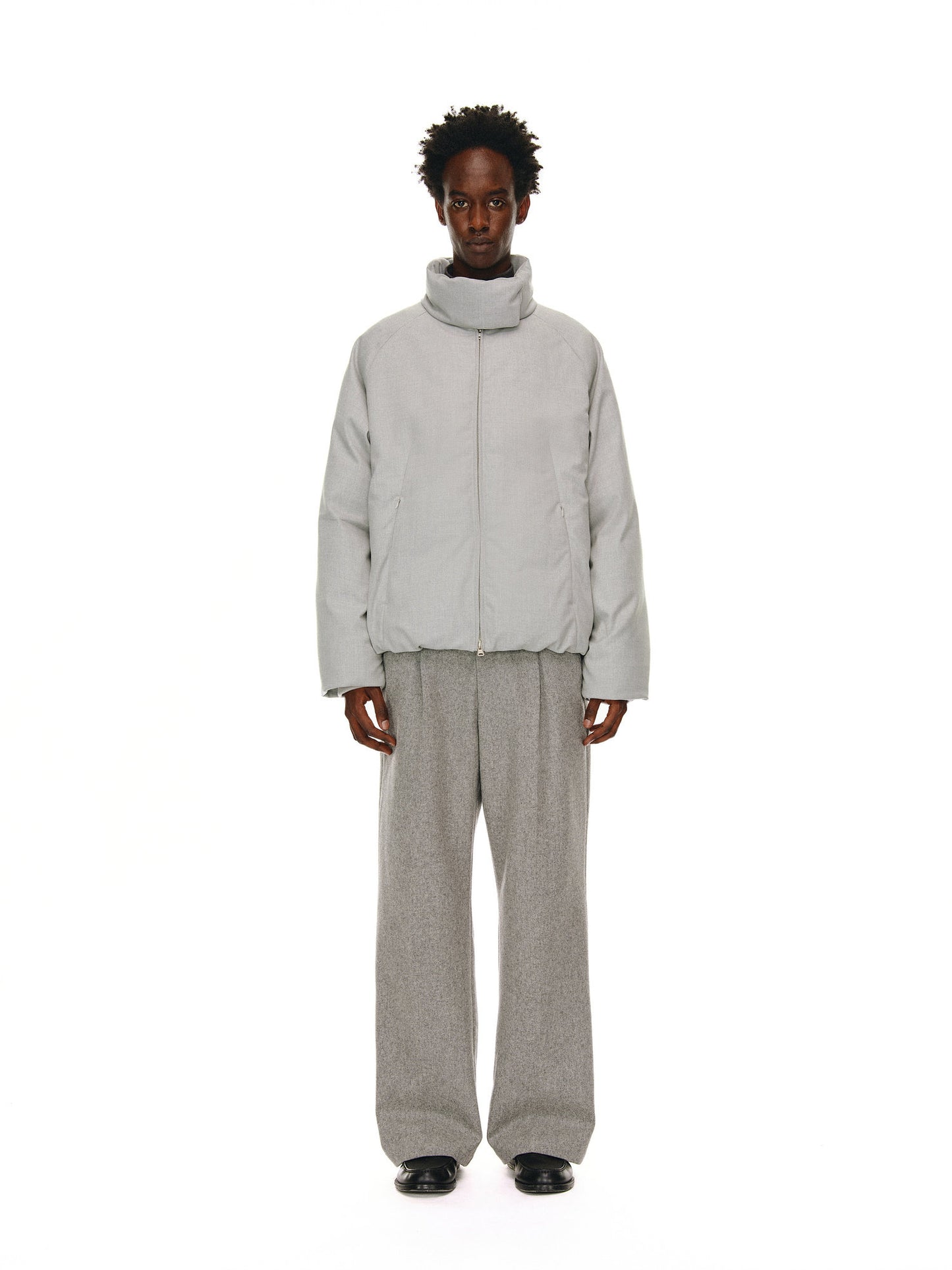 Woven Scarf Down Jacket