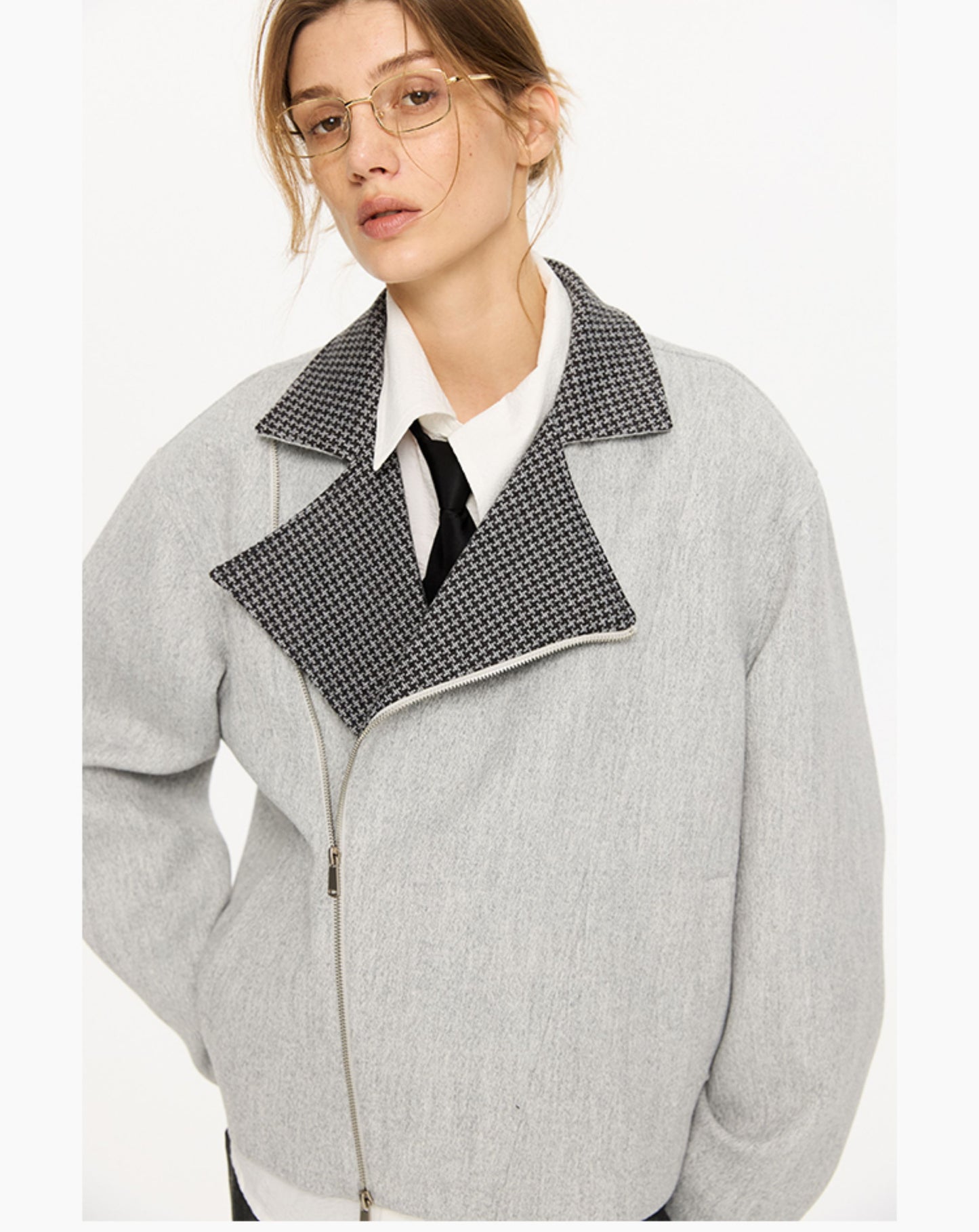 Contrast Lapel Jacket