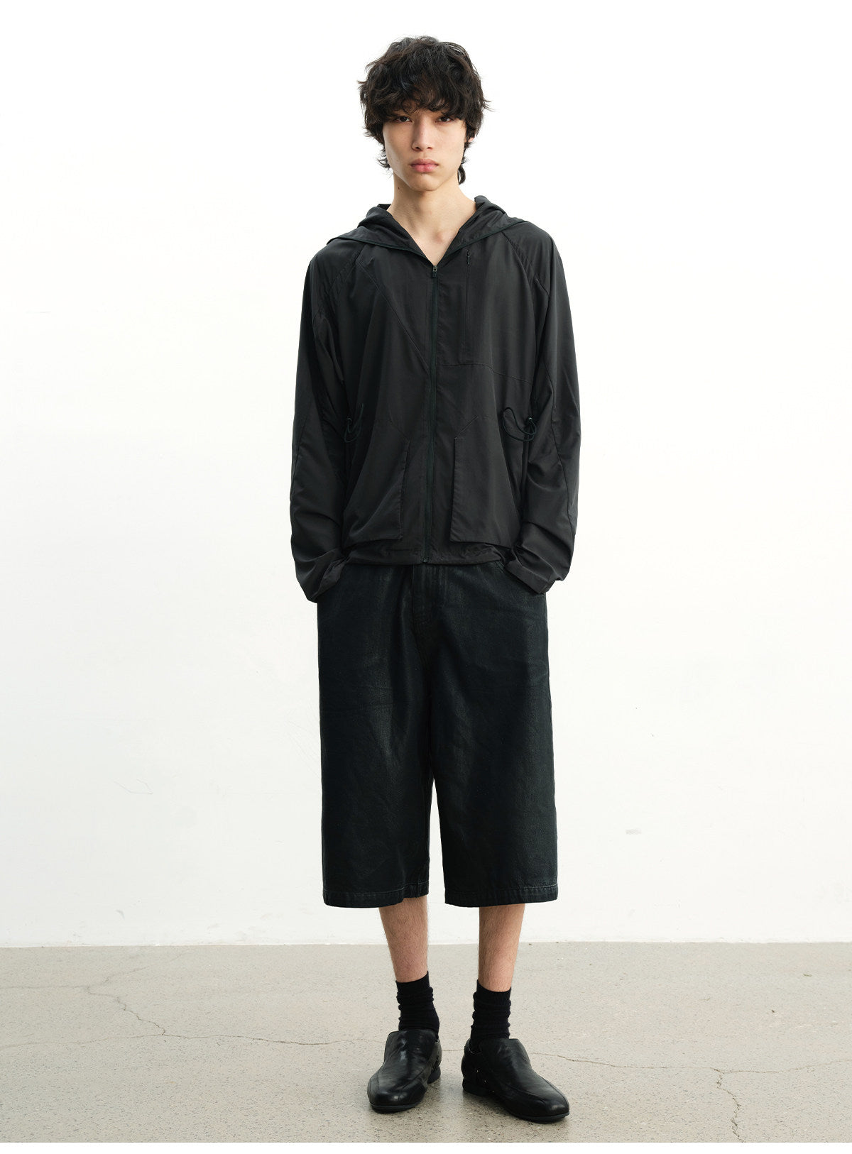 Drawstring Hooded Sun Protection Jacket