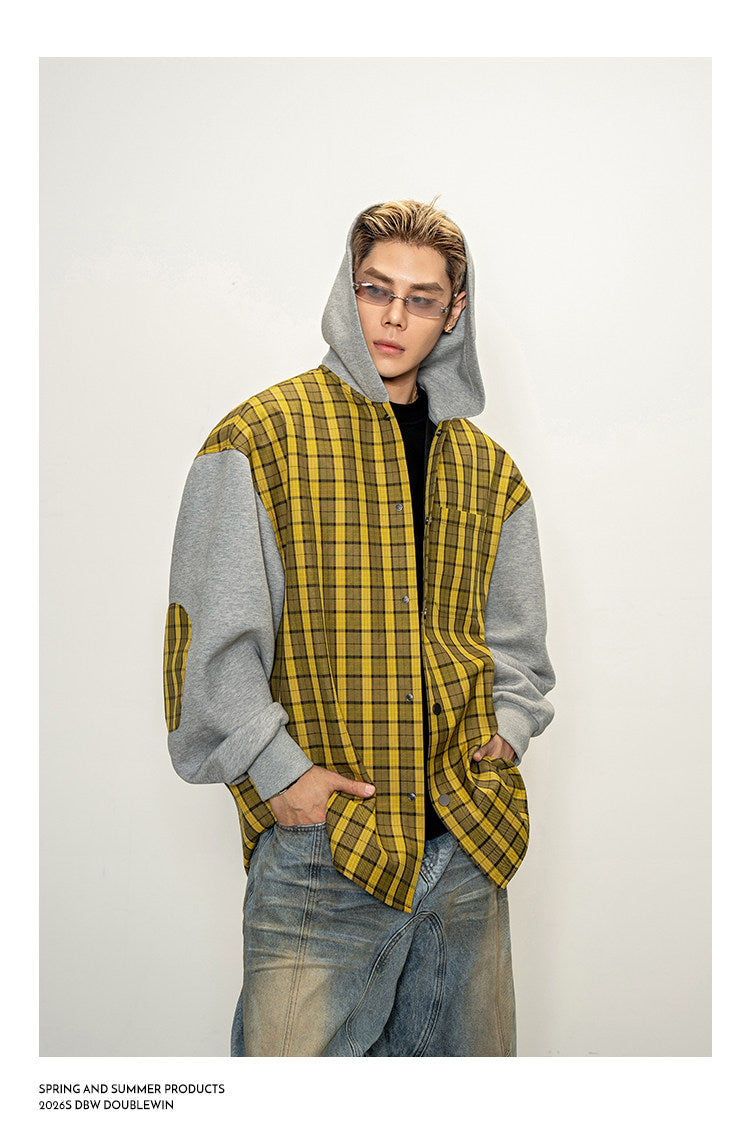 Checkered Patchwork Sweatshirt