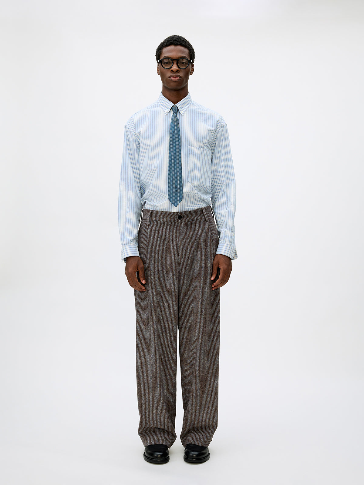 Loose Double-Pleated Casual Pants