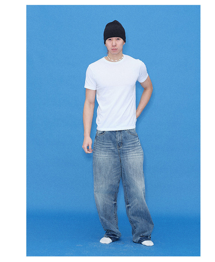 Stereo Pleats Retro Jeans