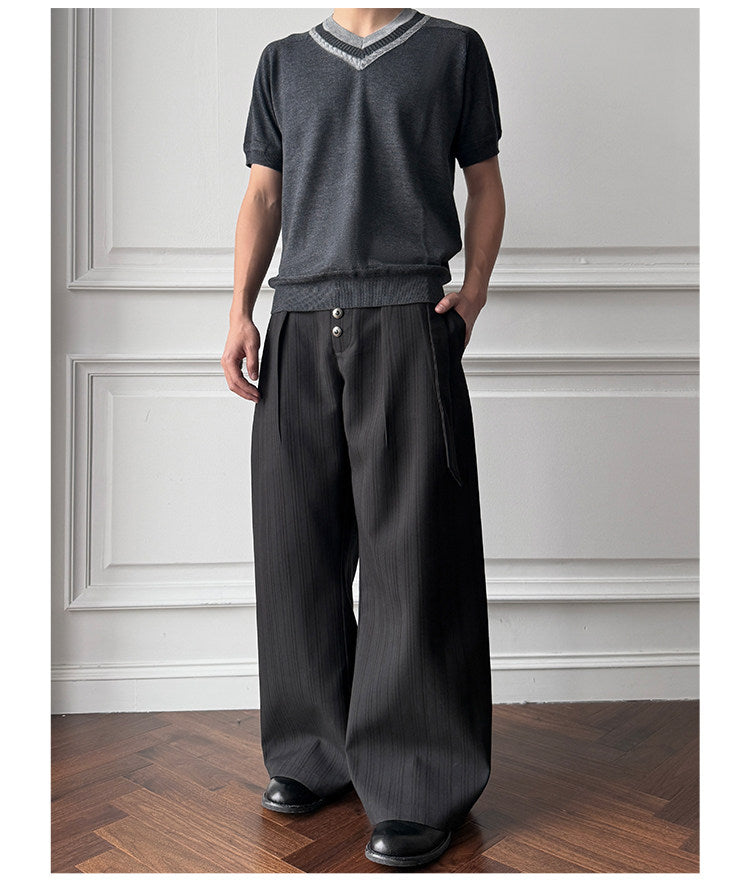 Silk-Wool Blend V-Neck Knit