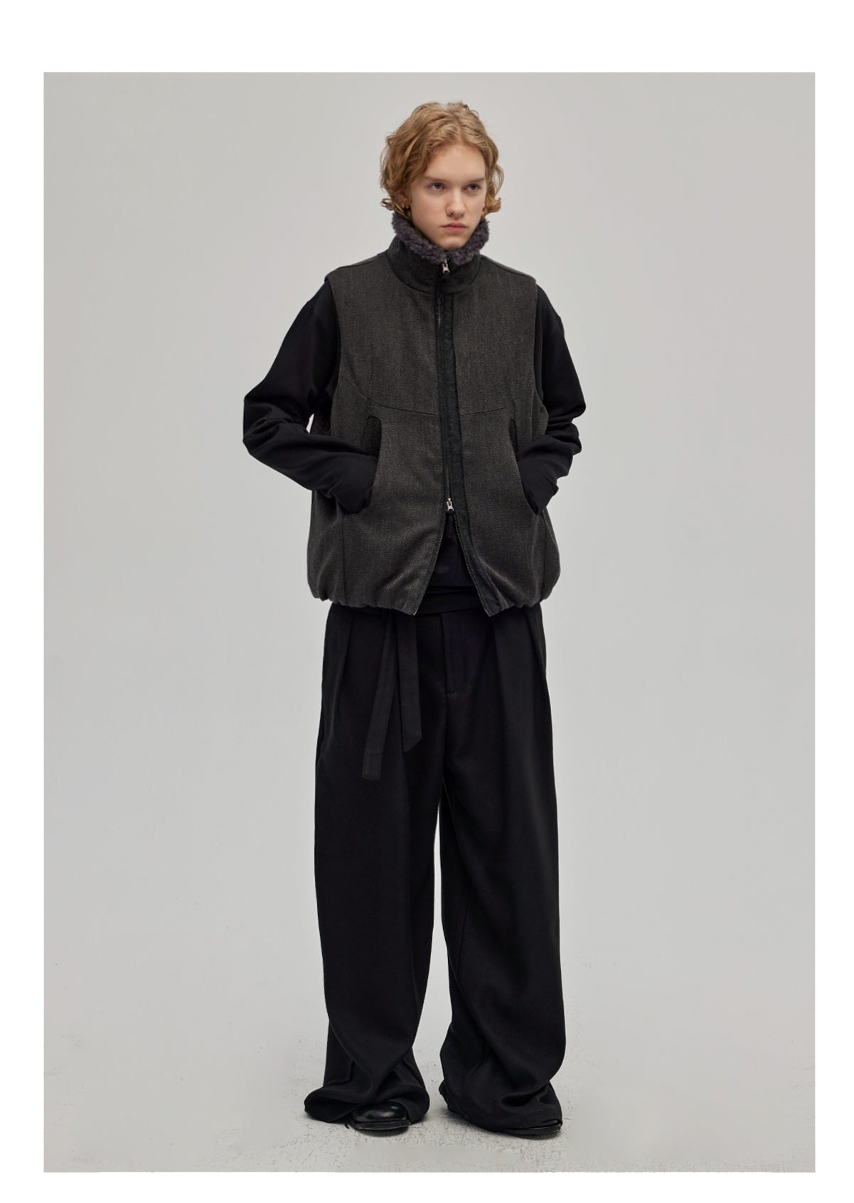 Multi-pleated Casual Pants
