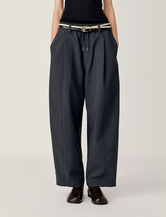 Loose-fitting draped casual pants