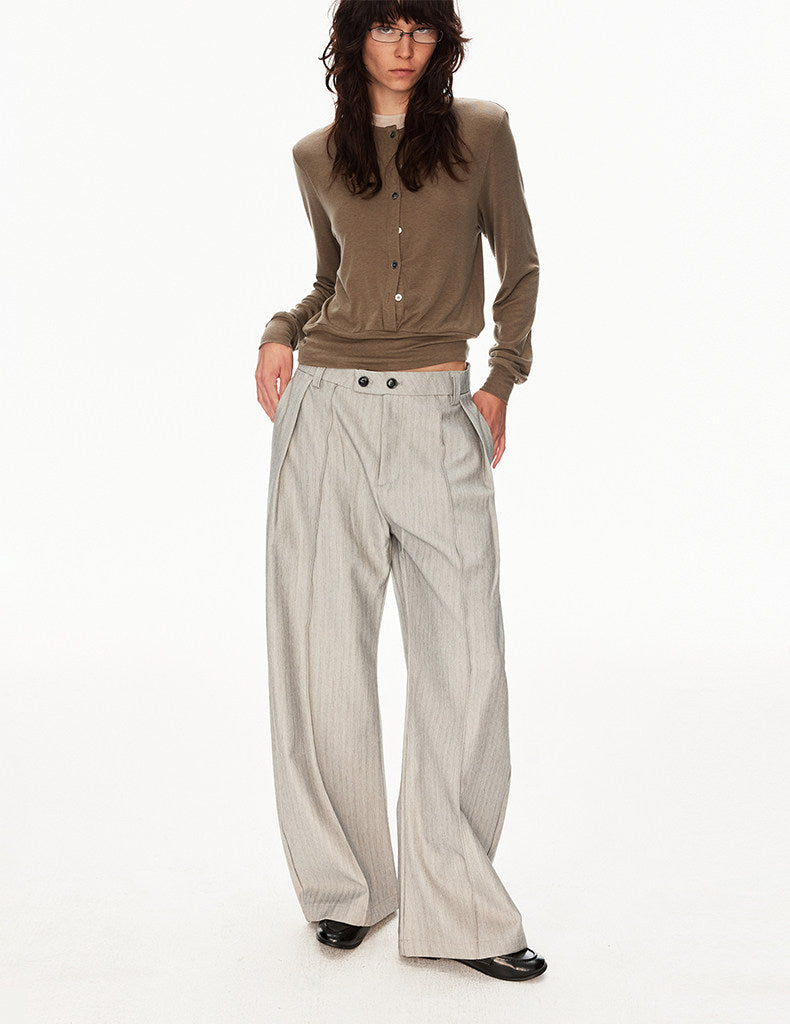 Striped Wide-Leg Pants