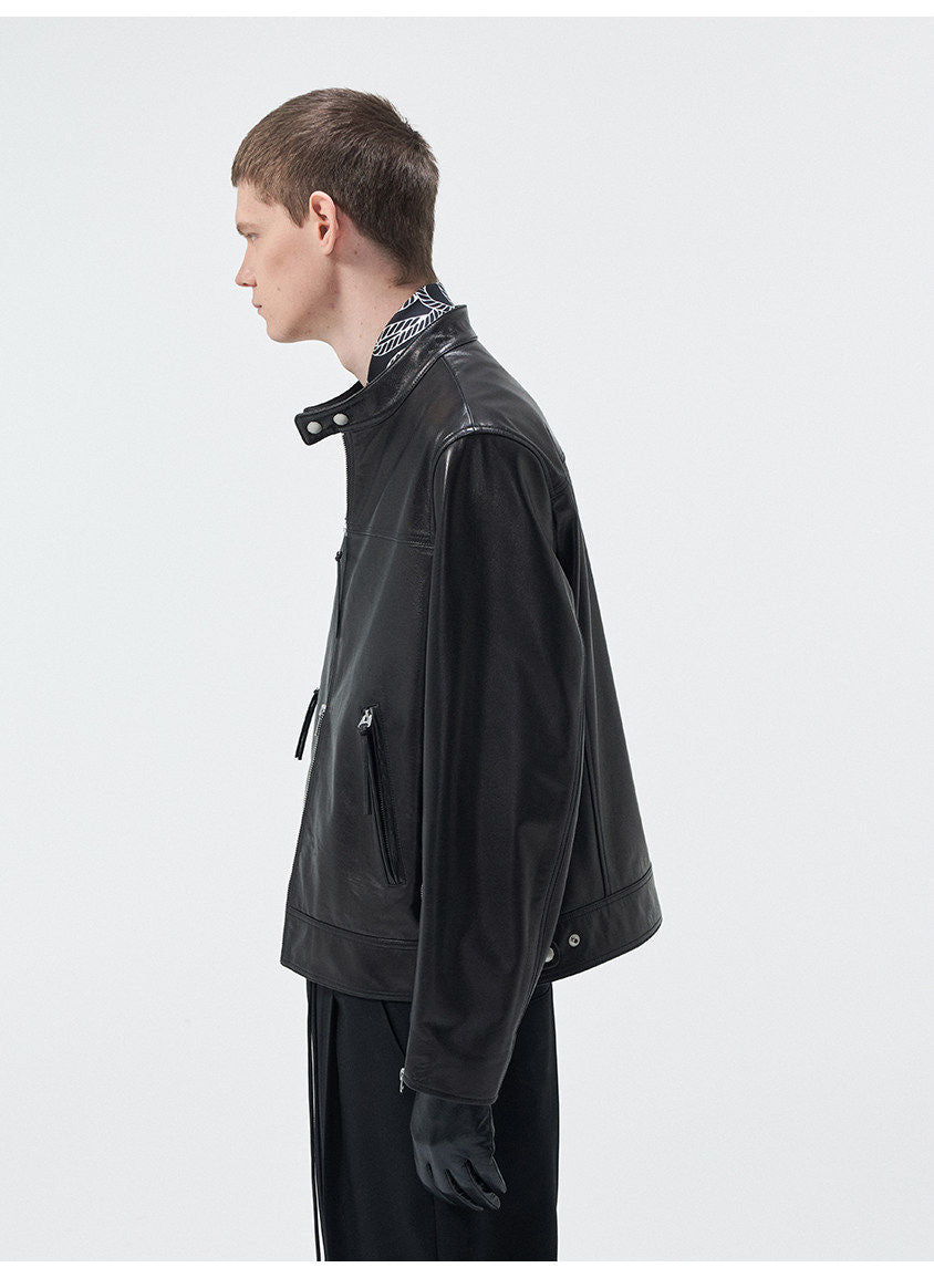 Imported Leather Short Jacket
