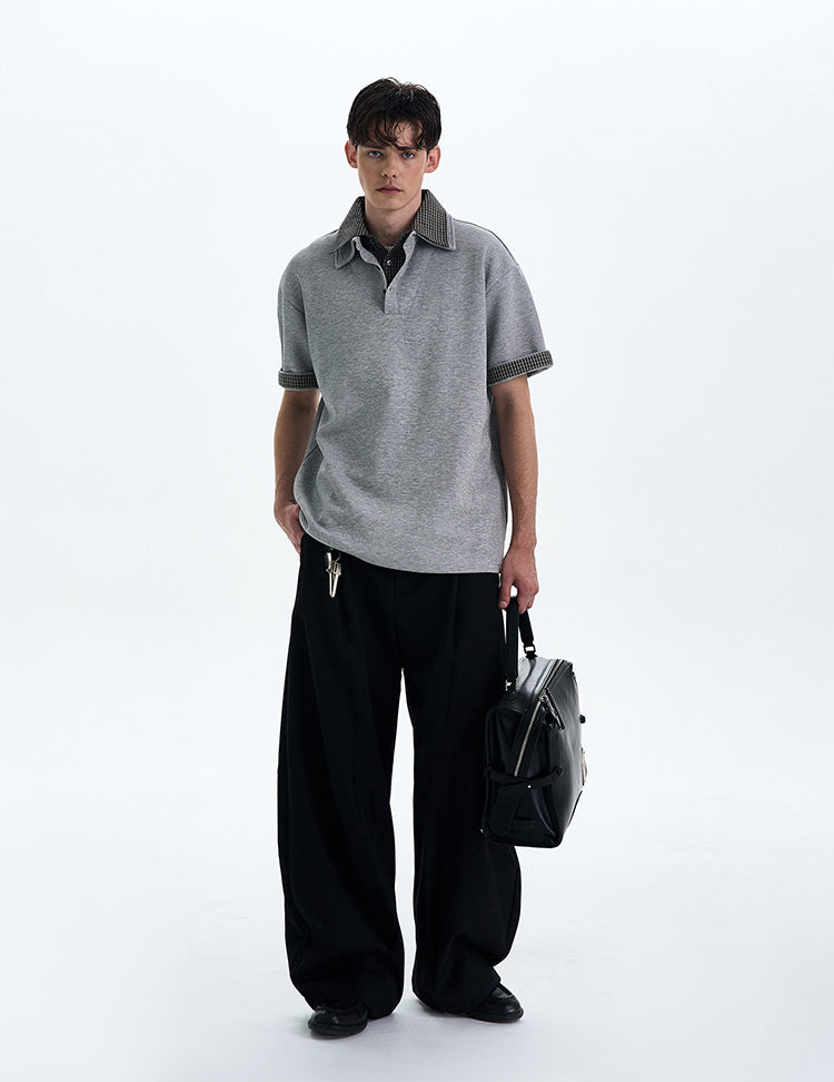 Stitched faux two-piece T-shirt