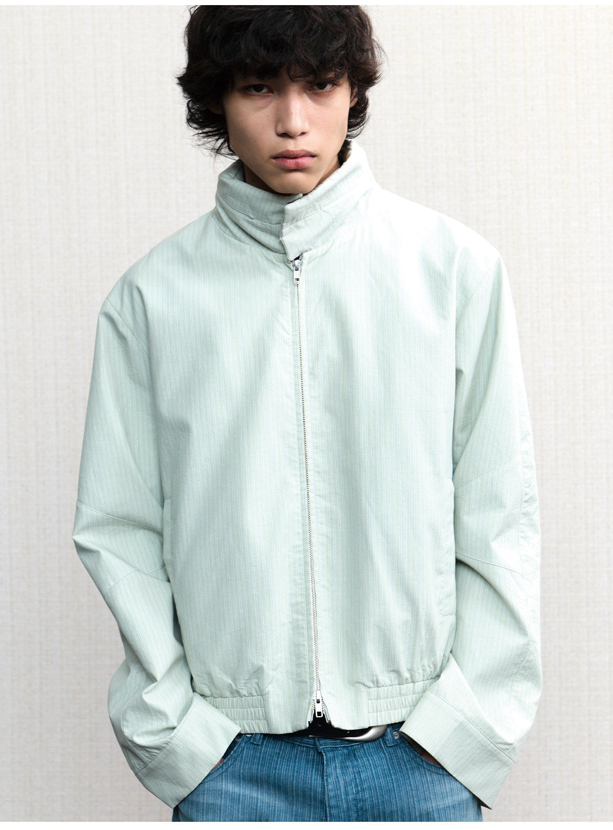 Striped Jacket with Hood