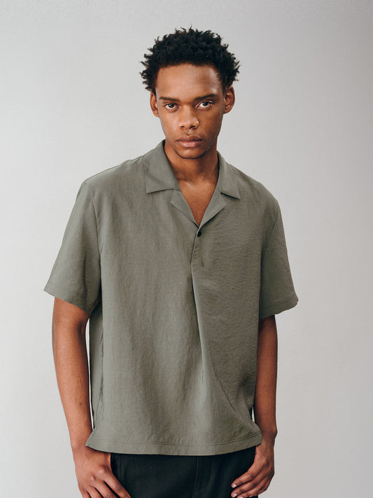 Cuban-collar shirt