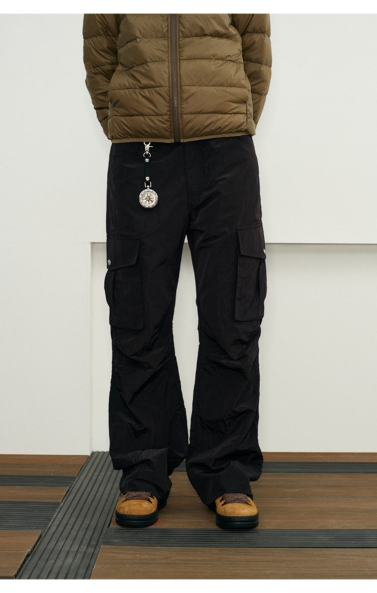 Liquid Metal Nylon Cargo Pants