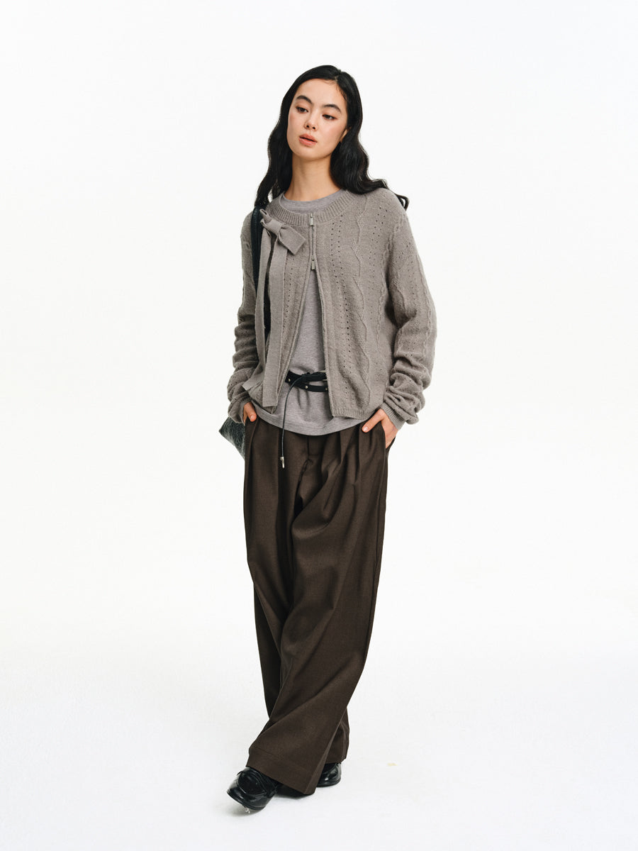 Wide-Leg Casual Pants