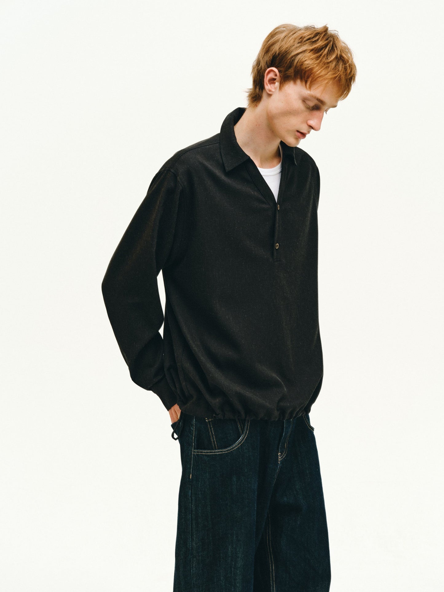 Drawstring Polo Shirt