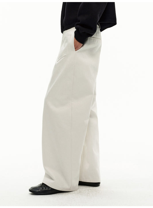 Reverse-brushed denim jeans