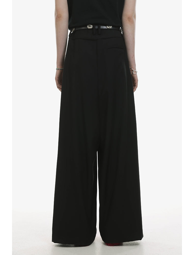 Low-end style silhouette drape pants