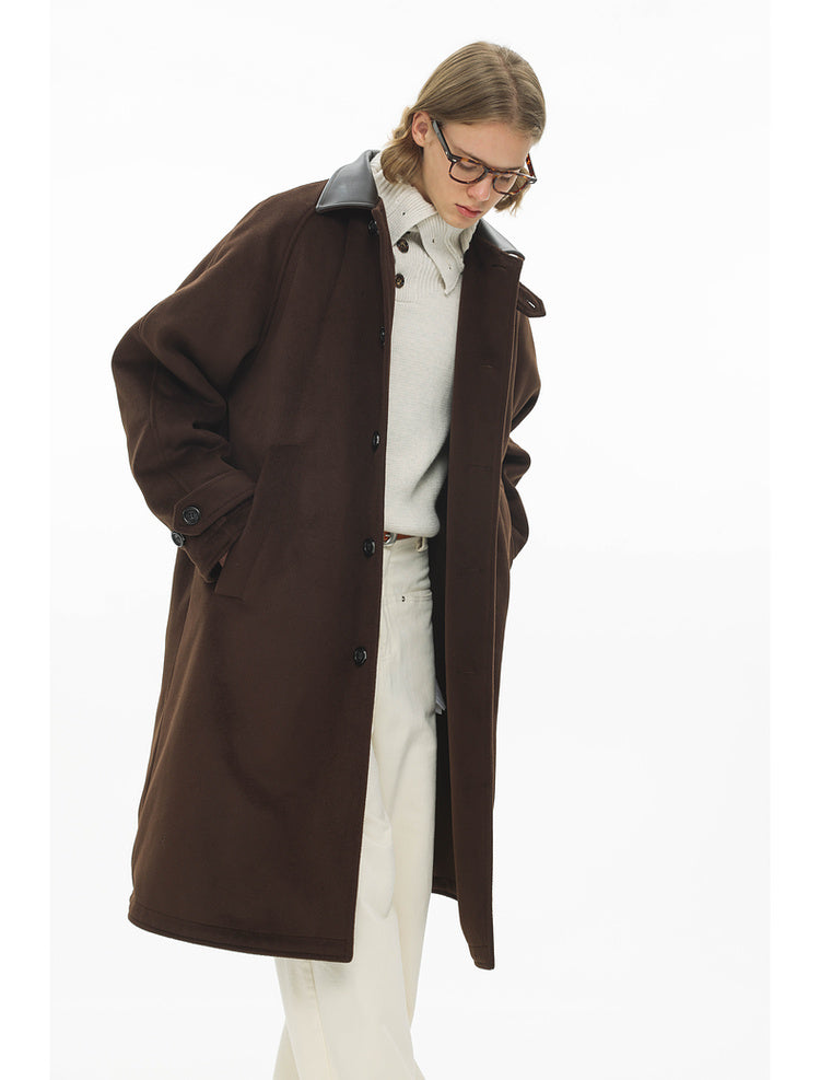 brownstone long double sided wool jacket