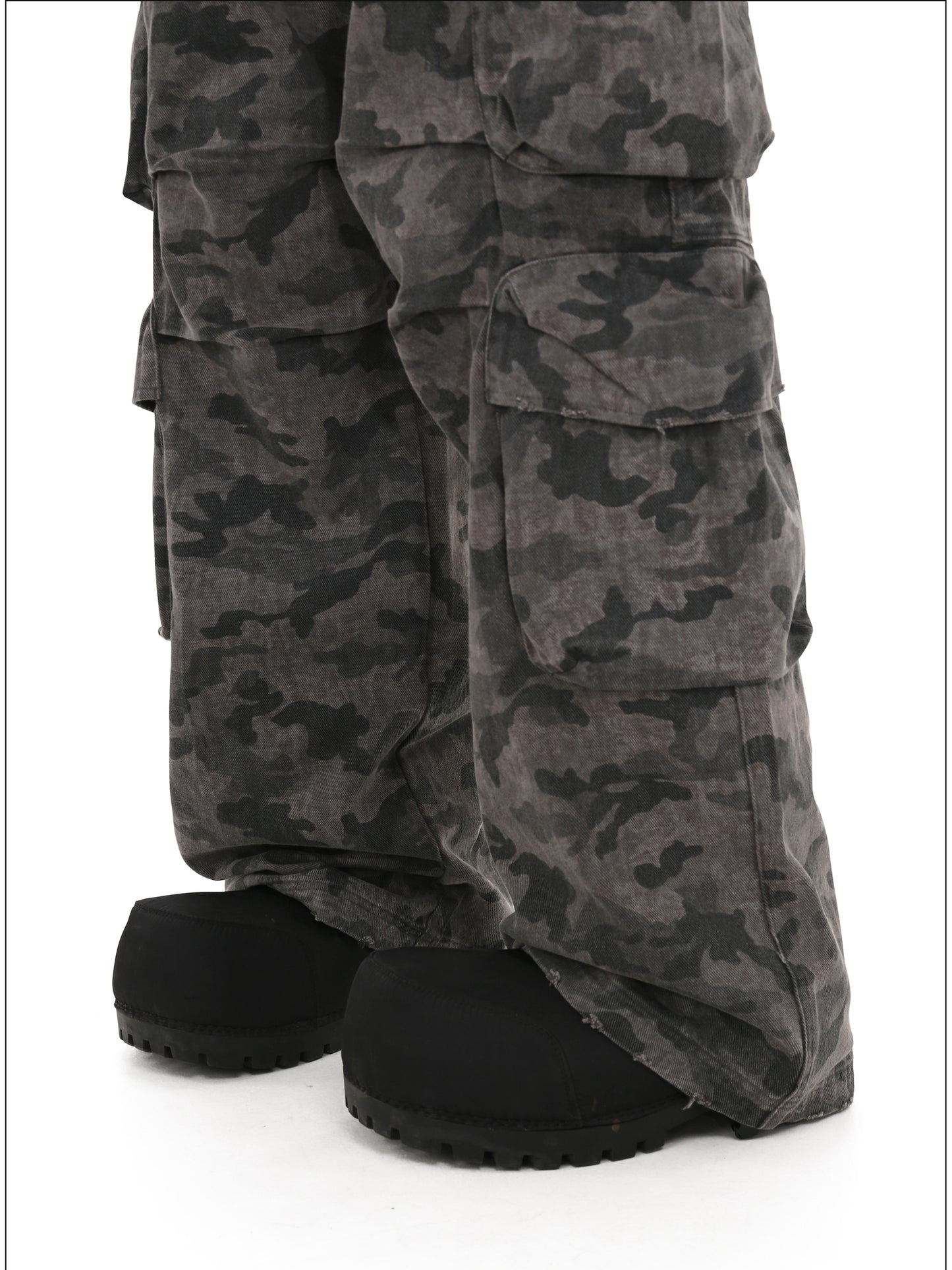 Retro wide-leg casual pants