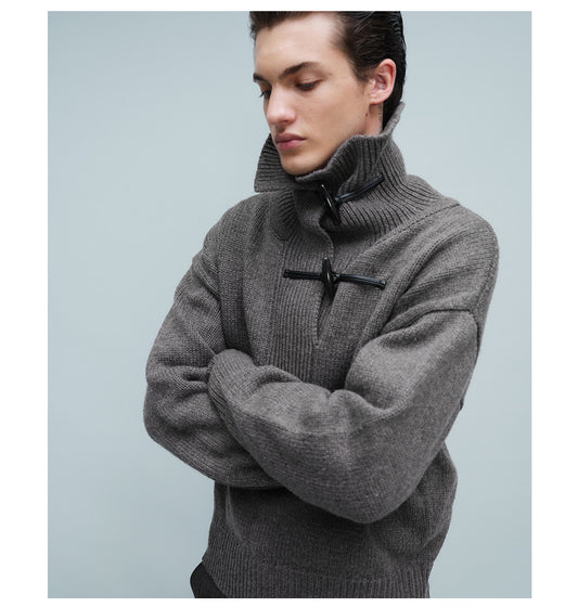 Heavyweight Half-Open Front Sweater