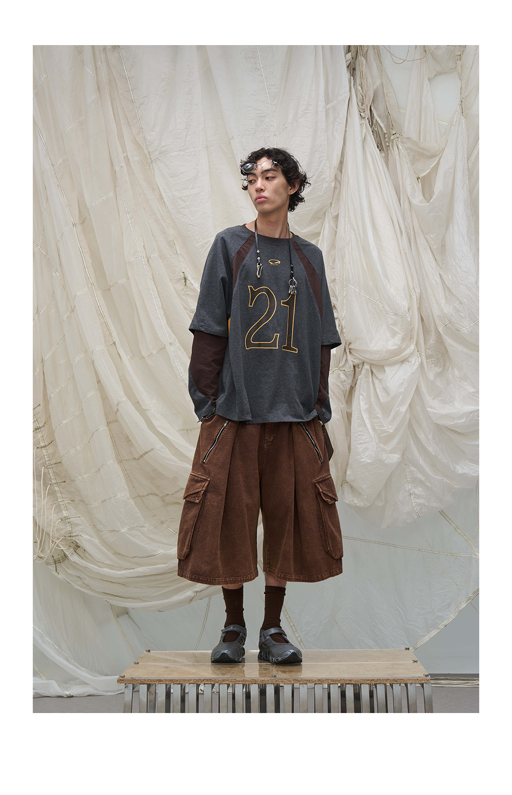 Faux two-piece T-shirt