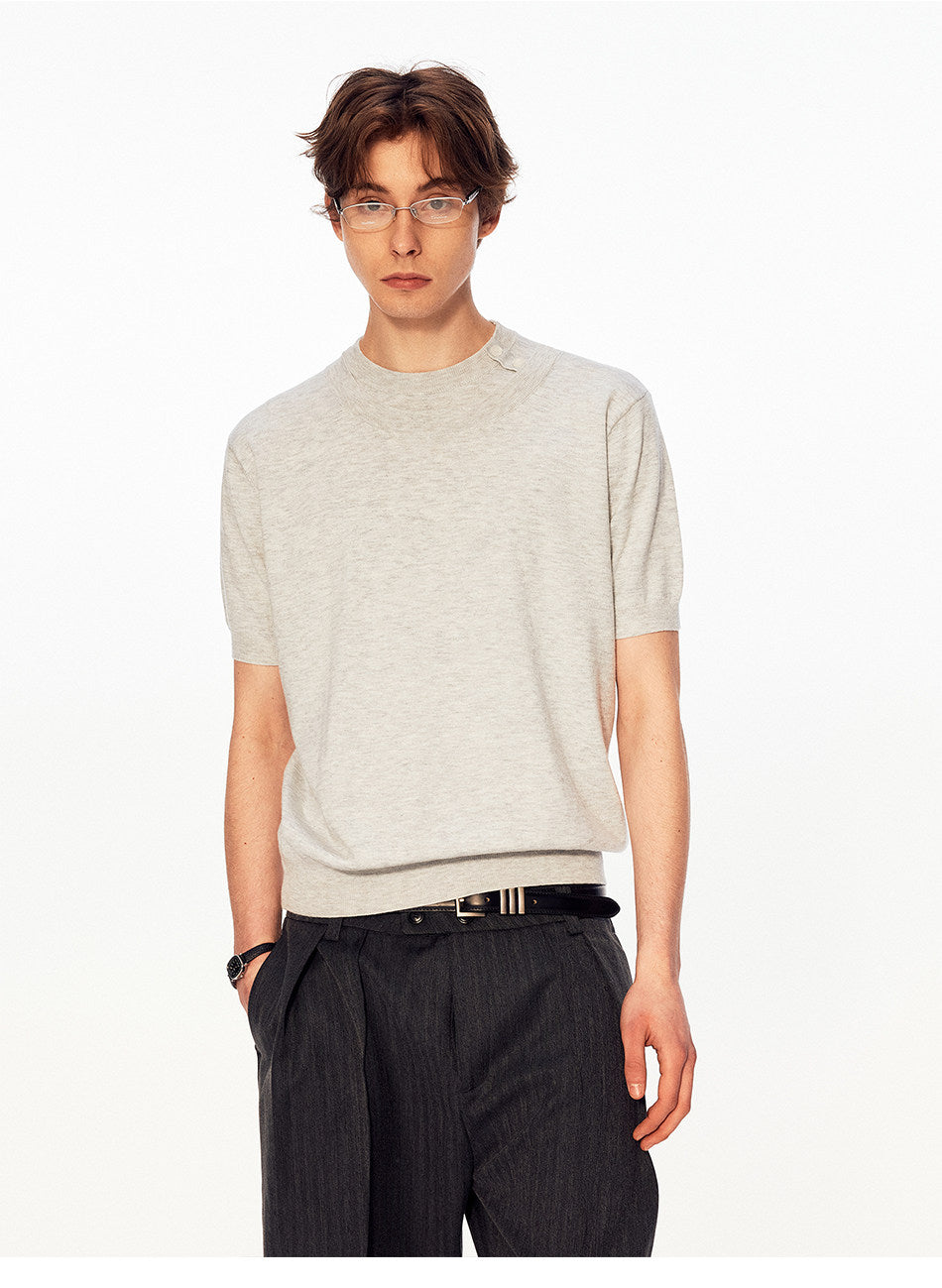 Faux Two-Piece Knit Shirt